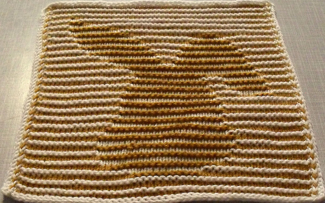 Hasenkopf in Schattenstricktechnik