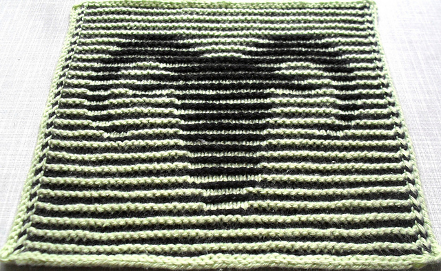 Widderkopf in Schattenstricktechnik