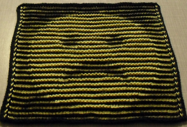 Smiley traurig Spüli in Schattenstricktechnik