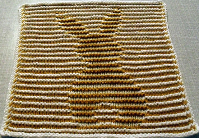 Hase in Schattenstricktechnik mit besonderem Rand