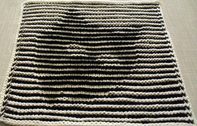 Katze in Schattenstricktechnik