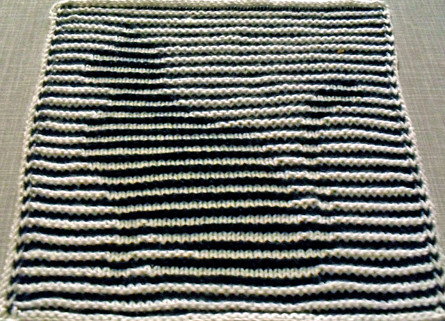 Katze in Schattenstricktechnik mit besonderem Rand