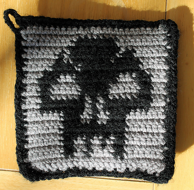 Magic the Gathering Black Mana (Swamp) Potholder