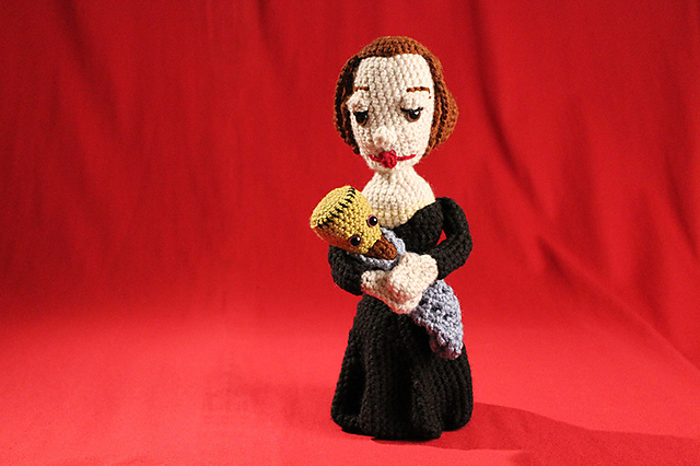 Mary Shelley with Frankenstein