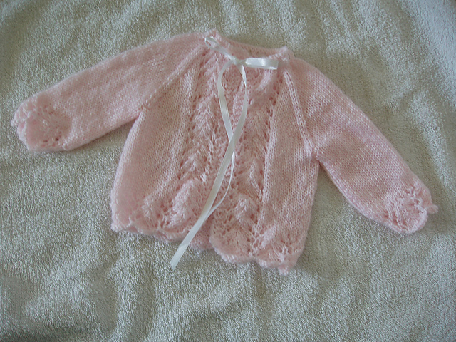 Feather Pattern Baby Sweater