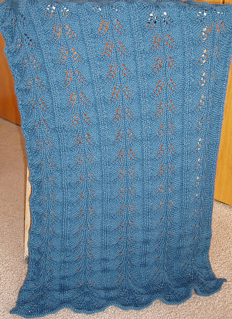 Blue Fern Lap Robe