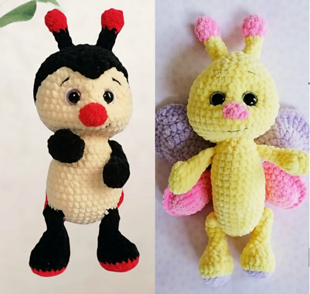 2 in 1 butterfly and ladybug toy
