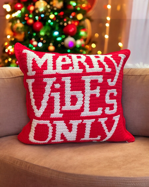 Merry Vibes Only Pillow