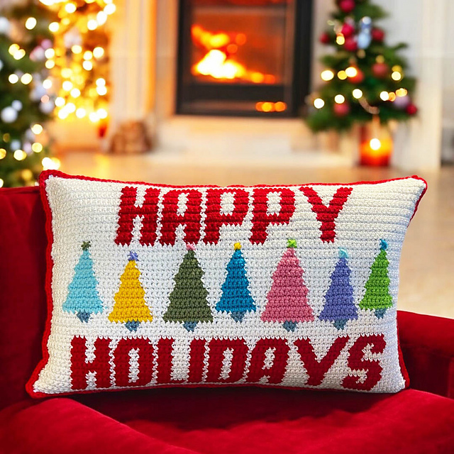 Happy Holidays Pillow