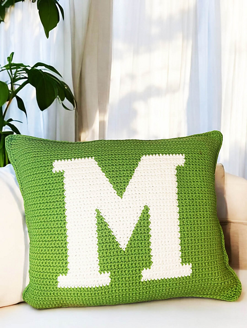Letter M Pillow Cover