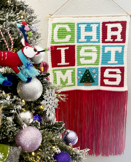 Christmas Blocks Wall Banner