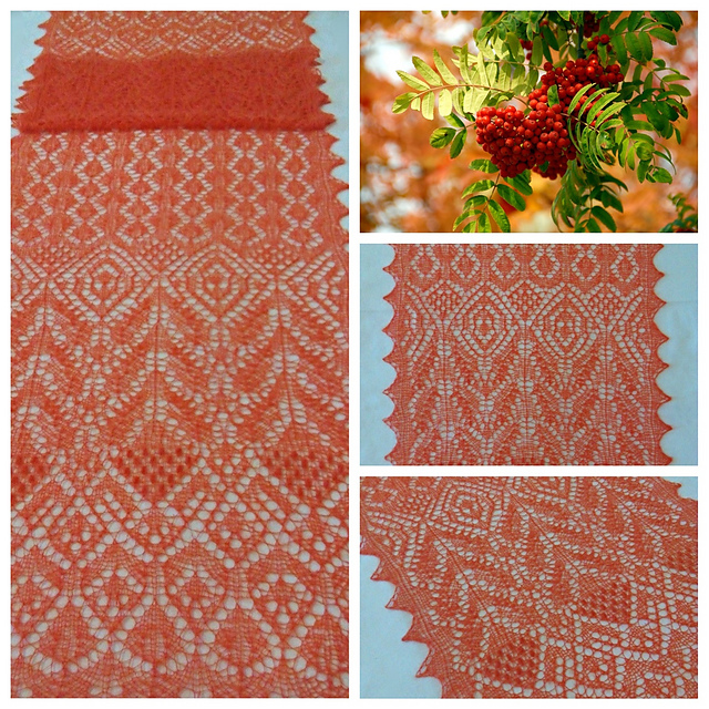 Bunches of Rowan Stole