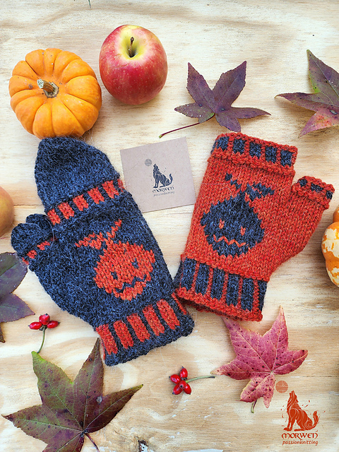 Falloween fruit mittens