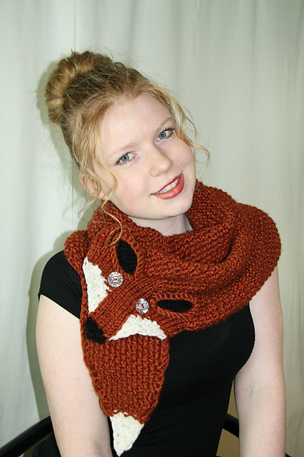 Fox in Love Scarf Cowl