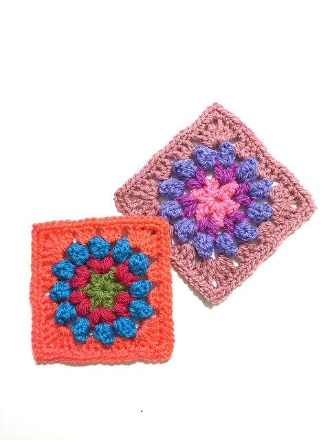 Flower Stitch Sampler Granny Square