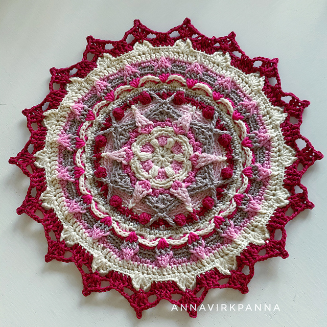 Hollyhocks mandala