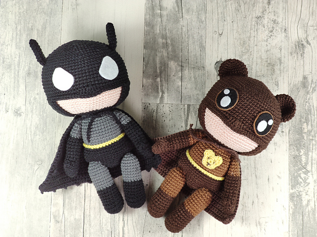 Batman and teddyman crochet pattern