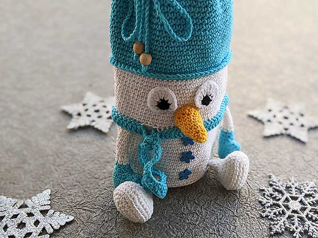 Snowman Wine Bottle Cover