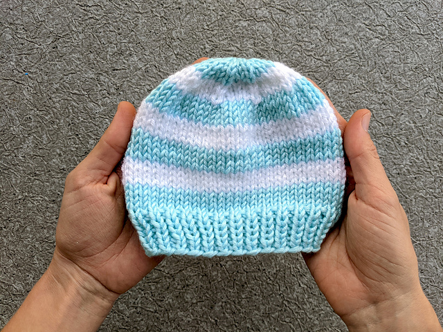 Striped Newborn Beanie