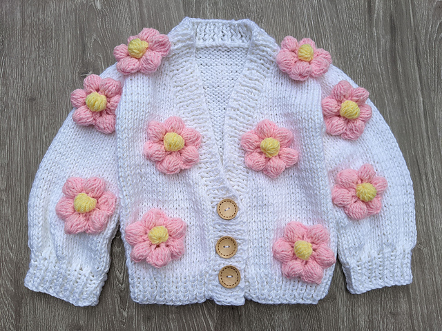 Child Flowery Cardigan