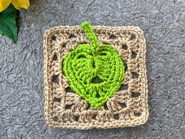Monstera Leaf Granny Square