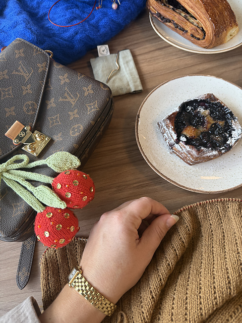 Cherry bag charm