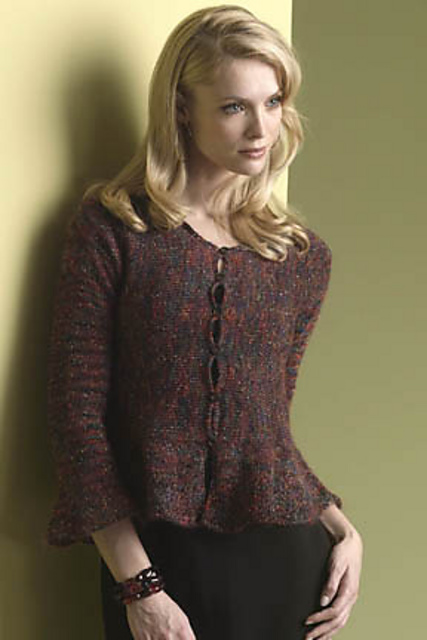 Ruffle Sleeved Cardigan with Peplum