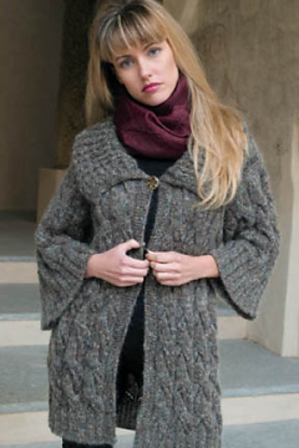 Cabled Coat