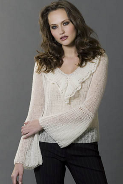 Ruffled Collar Pullover