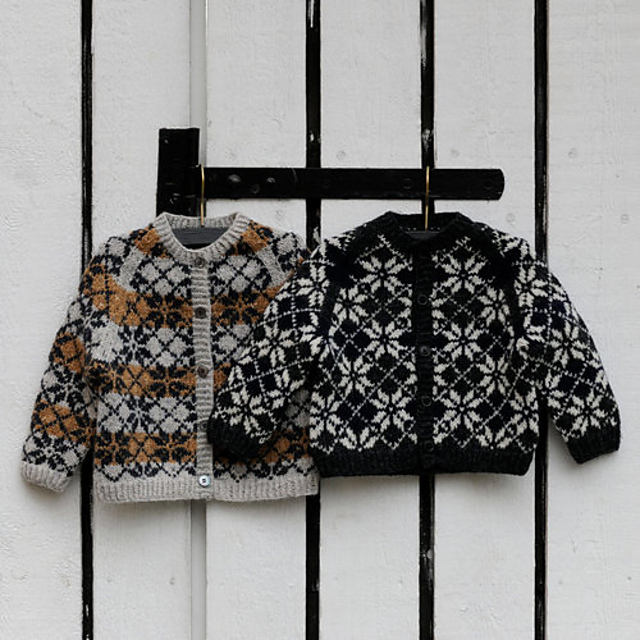 Cardigan med isblomster