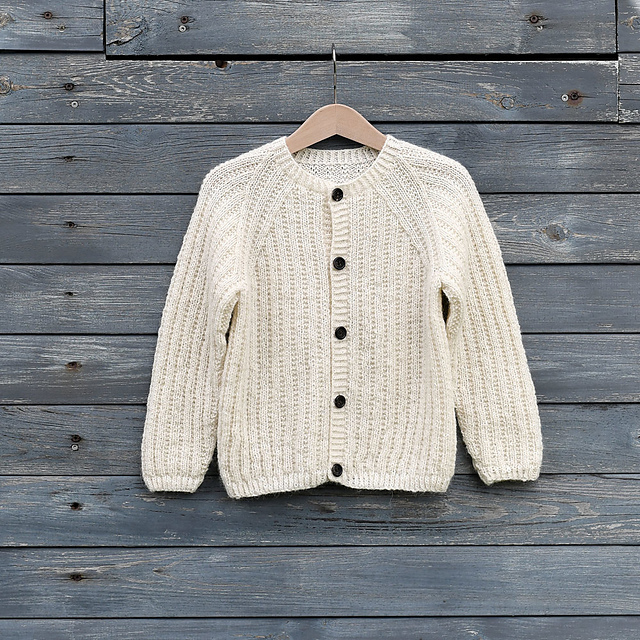 Cardigan med riller
