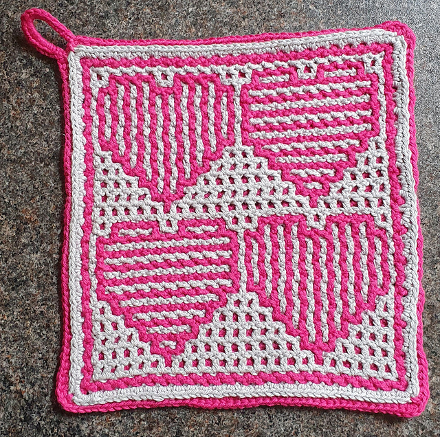 Hearts afghan square