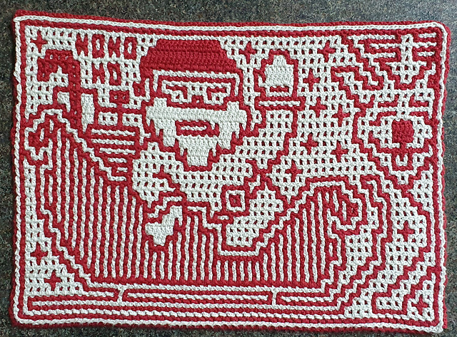 Rudolf Photobombing Santa placemat