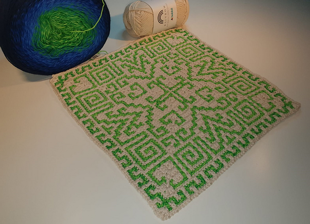 Inca 2 Flower mosaic square