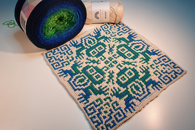 Ravelry: Inca 10 Frog Mosaic Square pattern by Anneke den Outer