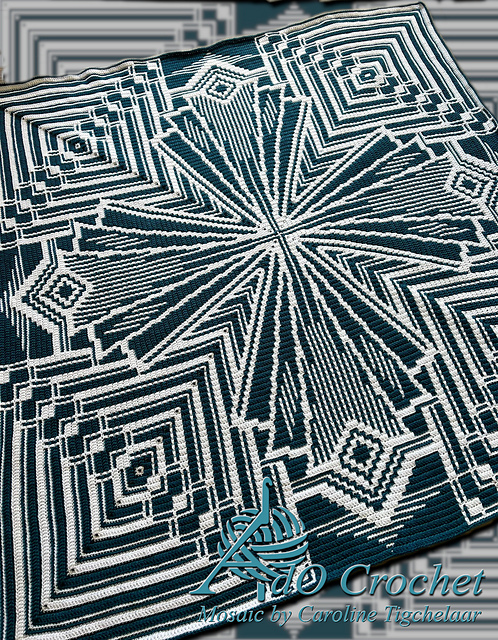 Art Deco throw and poncho