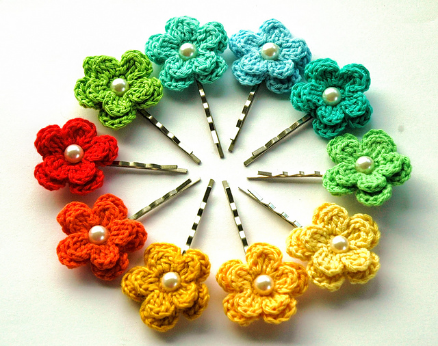 Spring Flower Clips