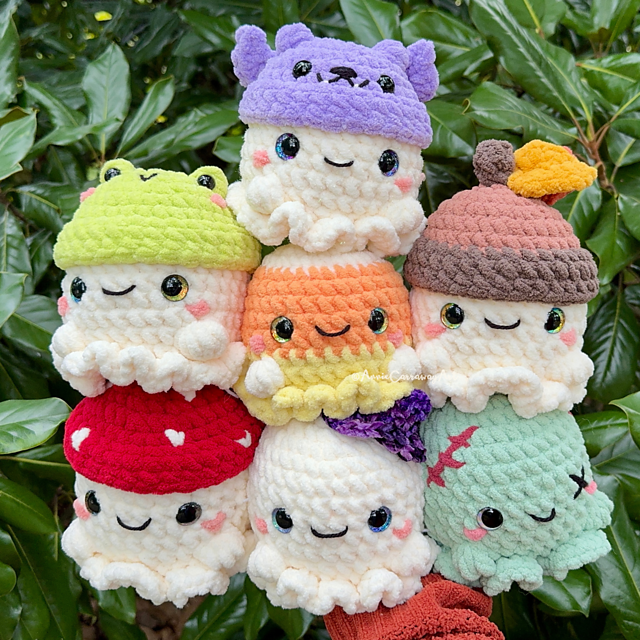 Autumn Ghost Crochet Plushies