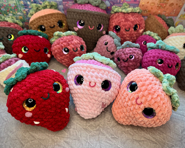 Ravelry: Strawberry Plushies pattern by Handmade by Annie