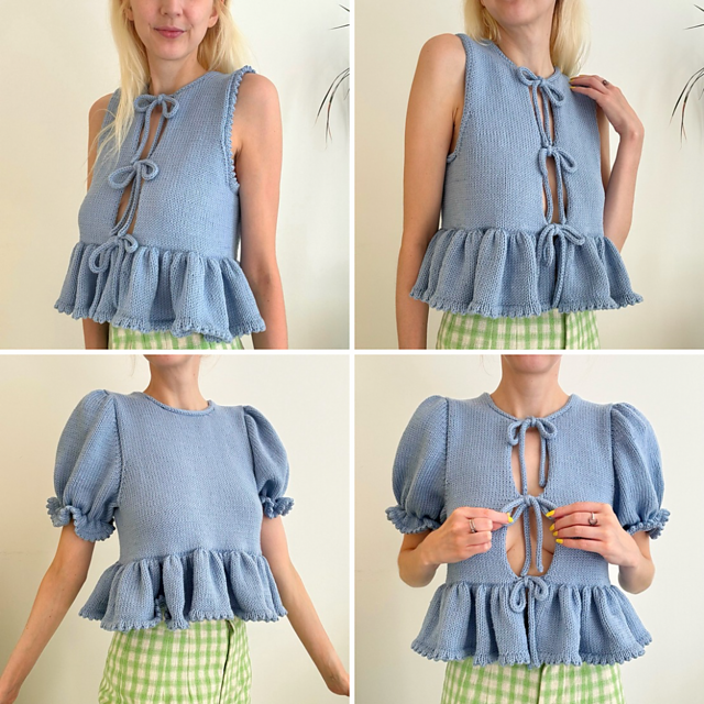 Ravelry: Frill Seeker Top pattern by Mia