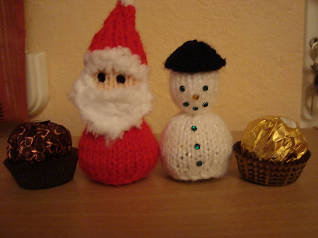 Santa & Snowman chocolate decorations