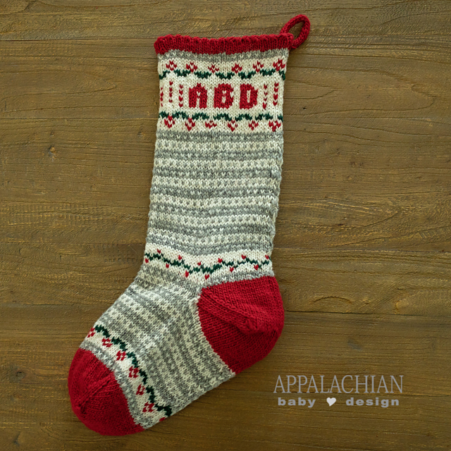 Stripes and Garlands Stocking