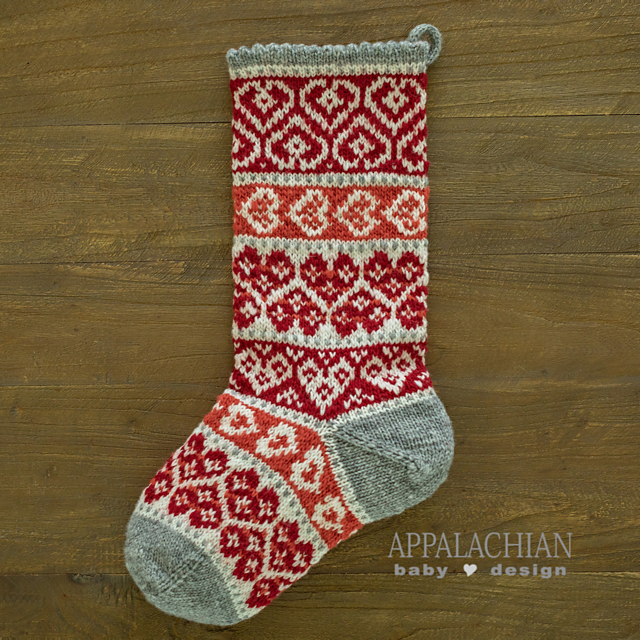Winter Hearts Stocking