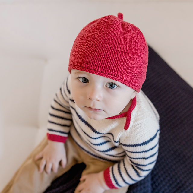 Breton Baby Pullover and Beanie
