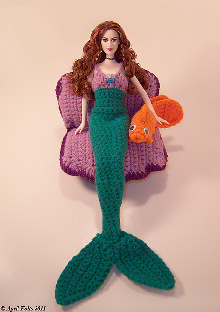 Mermaid, Clam Chair, & Goldfish Friend