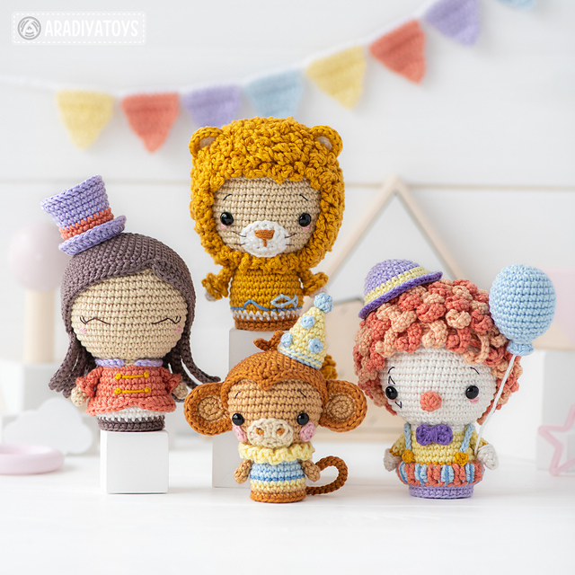 Circus Minis (Clown, Lion, Monkey)
