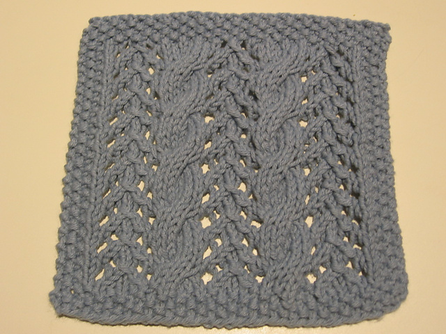 Lace Cable Dishcloth