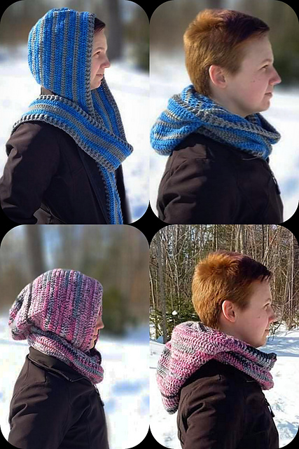 Ravelry: Adventurer's Hooded Scarf pattern by Ruby Packer