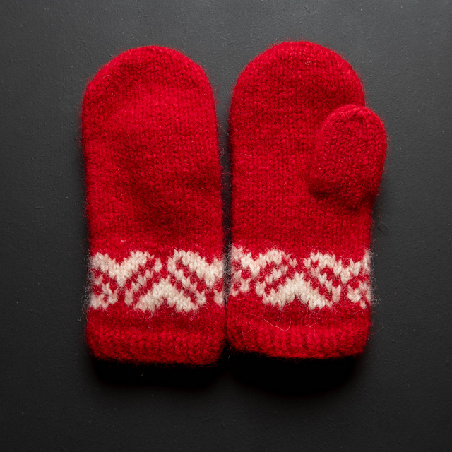 Felted Røros Mittens