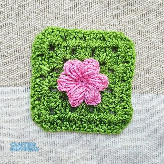 Puff Flower Granny Square